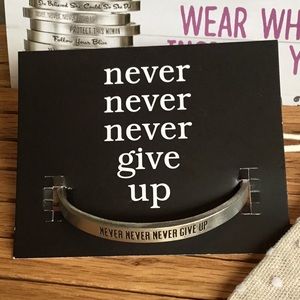 Quotable cuff bracelet.